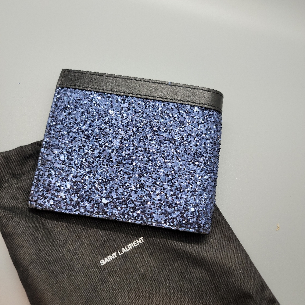 NEW SAINT LAURENT blue wallet - Picture 8 of 8